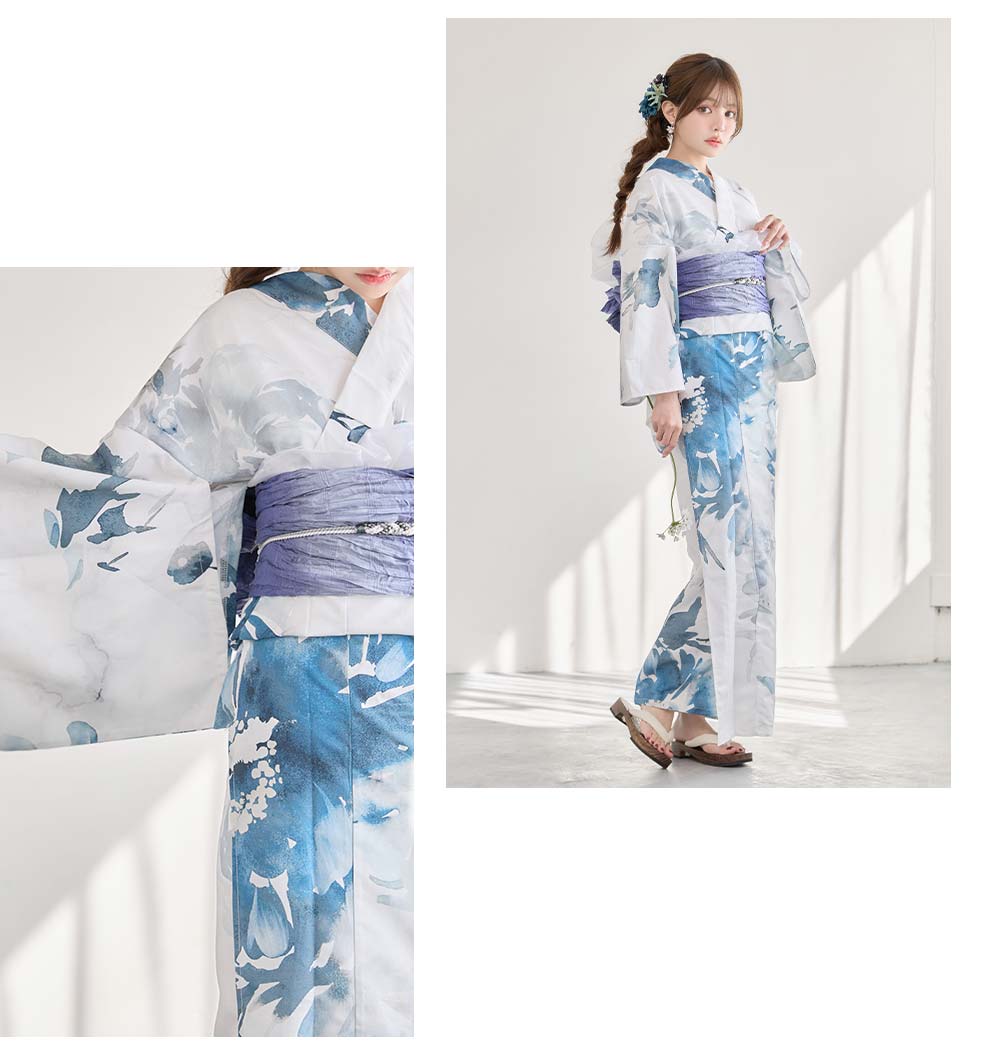 ちぃぽぽ(吉木千沙都)ちゃん着用 グラデーションブルーグリーン浴衣5