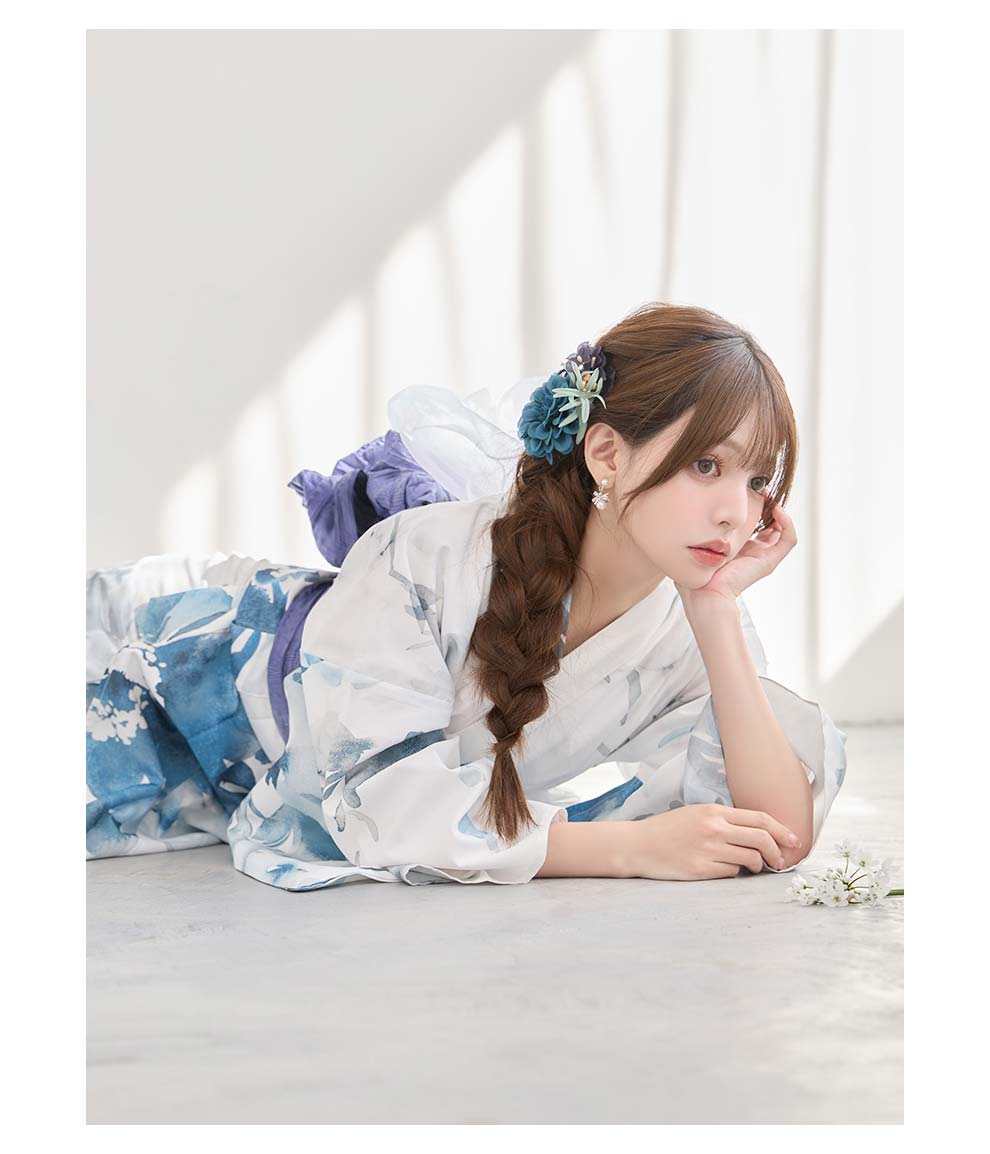 ちぃぽぽ(吉木千沙都)ちゃん着用 グラデーションブルーグリーン浴衣6