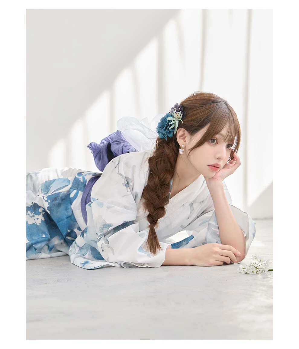 ちぃぽぽ(吉木千沙都)ちゃん着用 グラデーションブルーグリーン浴衣6