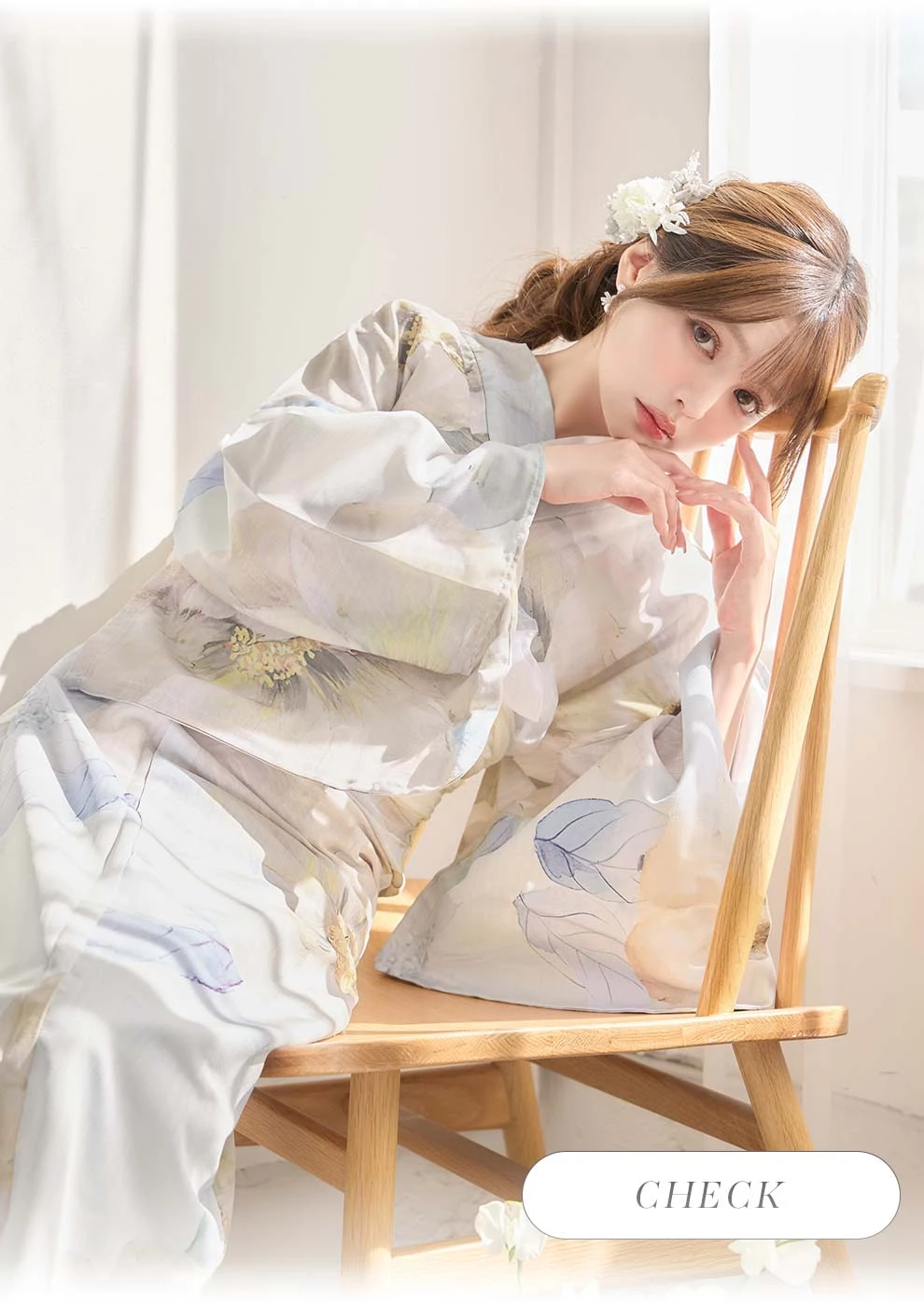 ちぃぽぽ(吉木千沙都)ちゃん着用 アイシーフラワー牡丹浴衣1