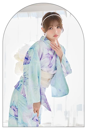 ちぃぽぽ(吉木千沙都)ちゃん着用 ニュアンスフラワーミント牡丹浴衣をチェック