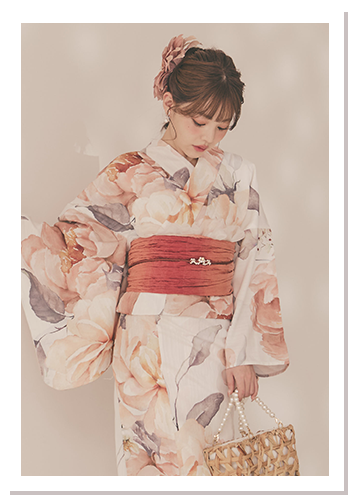 ちぃぽぽ(吉木千沙都)ちゃん着用 アプリコットピンク牡丹浴衣をチェック