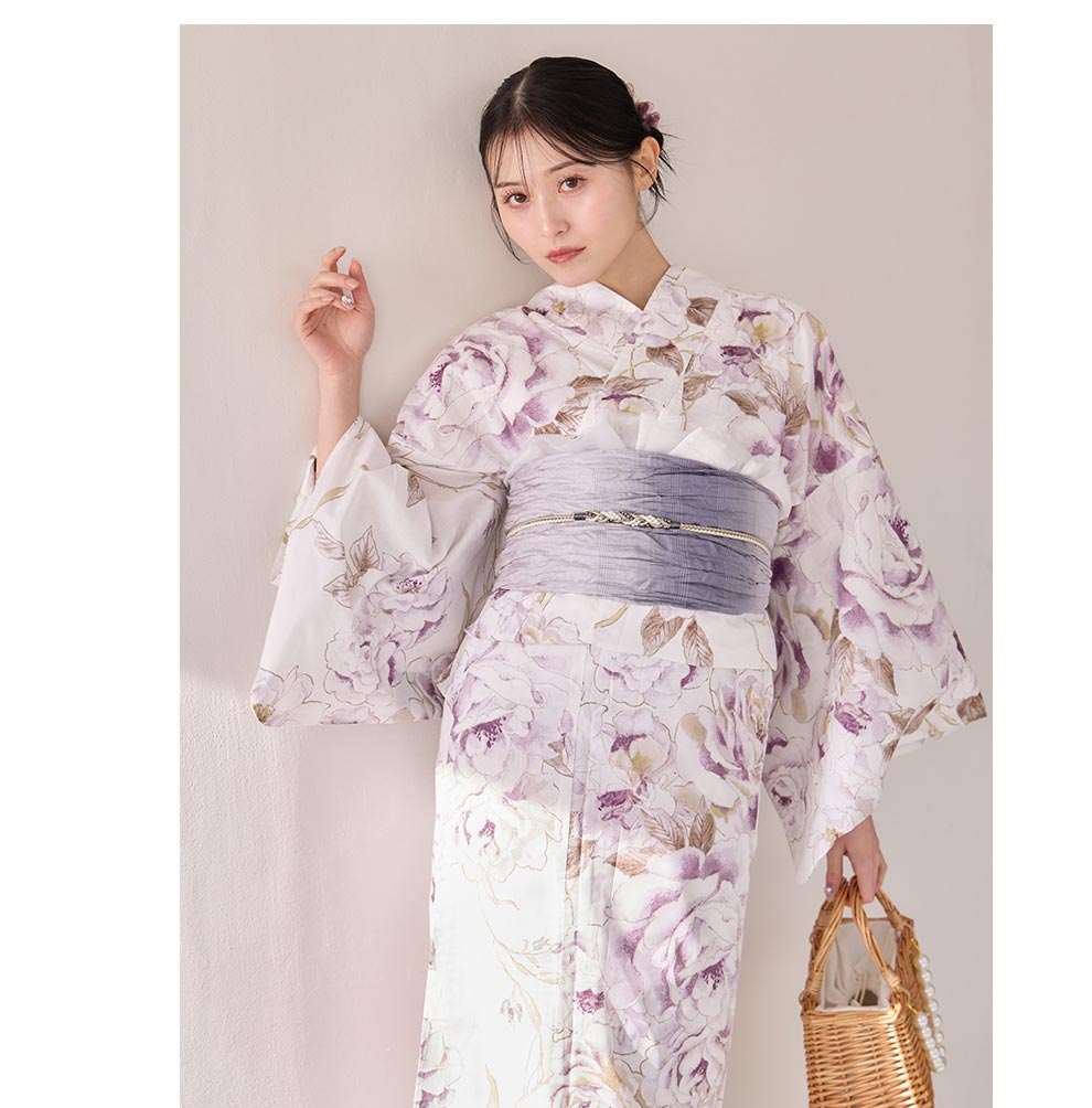 吉井美優さん着用 藤霞のアンティークローズ浴衣4