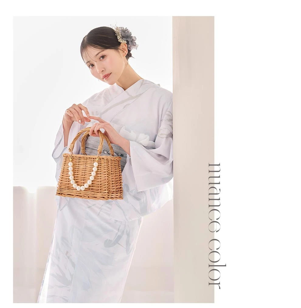 吉井美優さん着用 ニュアンスフラワーホワイト浴衣2