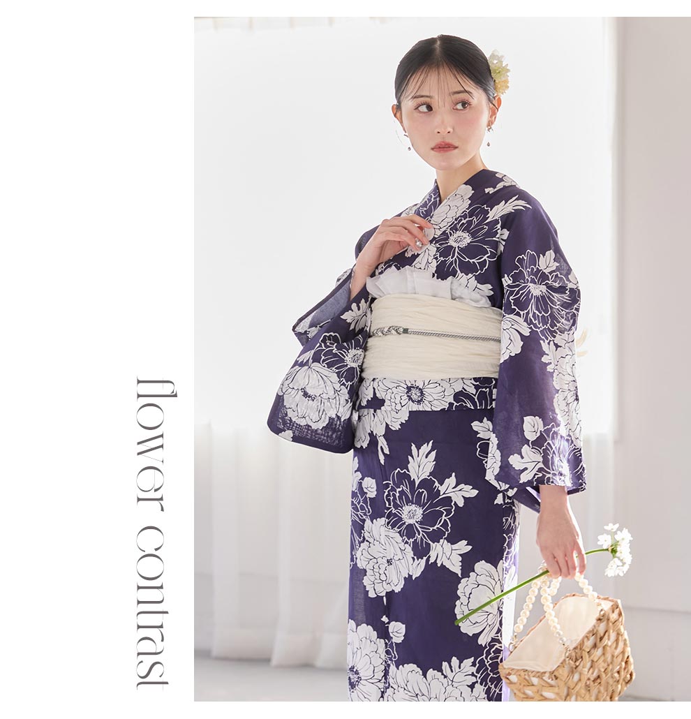 吉井美優さん着用 スタイリッシュ牡丹モダン浴衣3
