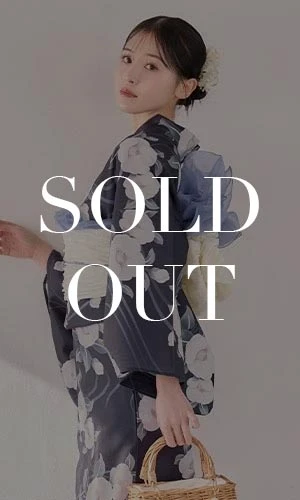 吉井美優さん着用 ネイビー×白椿浴衣をチェック