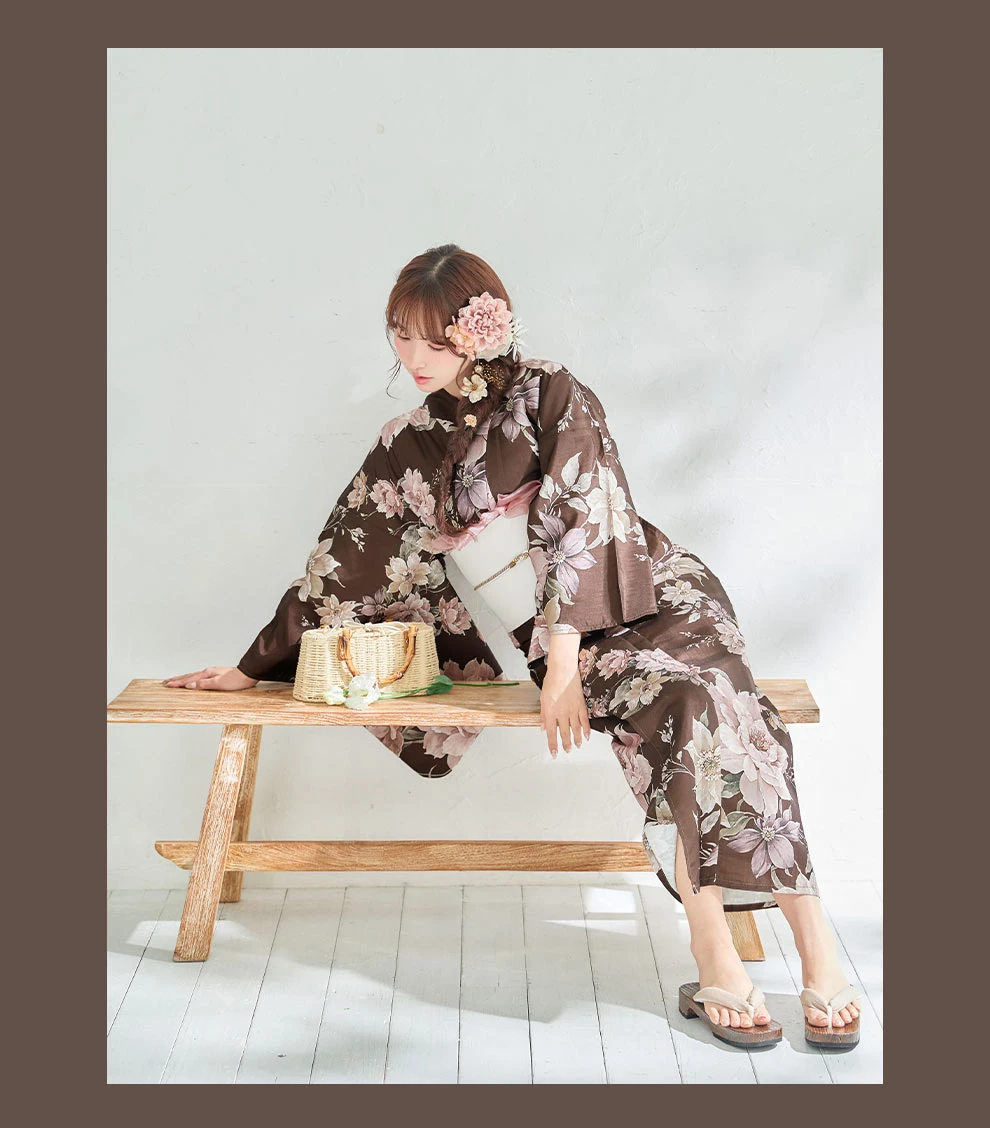 三上悠亜ちゃん着用ミストレアスコラボ浴衣 ブラウン2