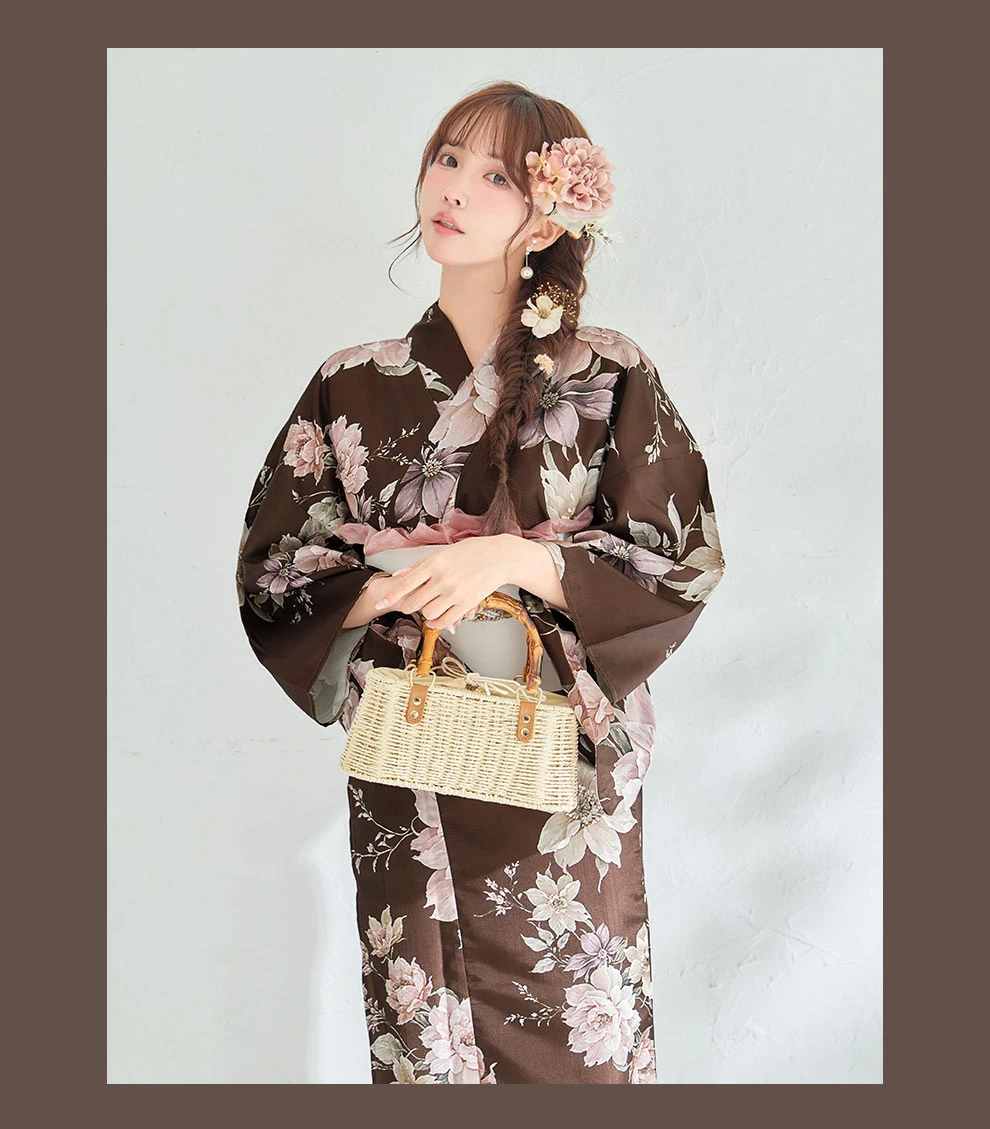 三上悠亜ちゃん着用ミストレアスコラボ浴衣 ブラウン3