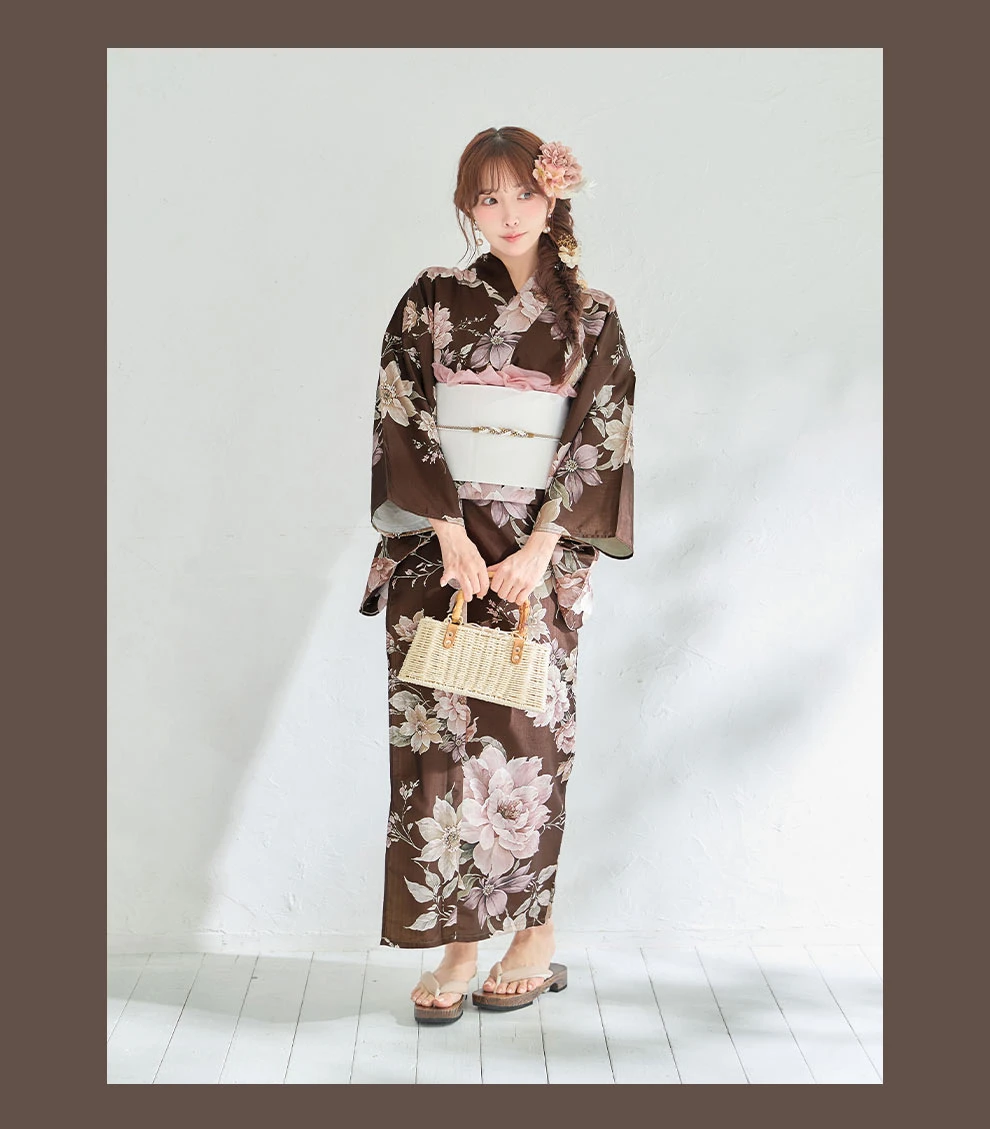 三上悠亜ちゃん着用ミストレアスコラボ浴衣 ブラウン4