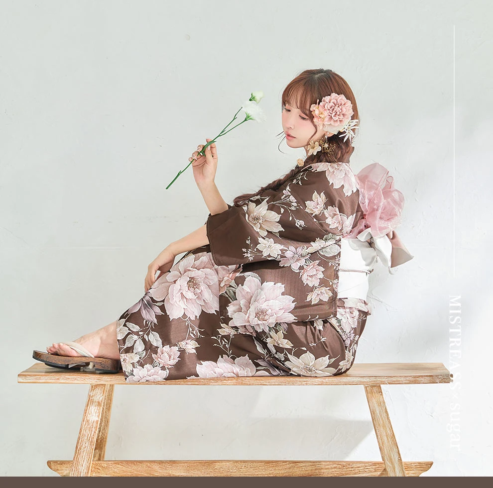 三上悠亜ちゃん着用ミストレアスコラボ浴衣 ブラウン6