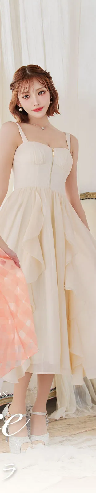明日花キララが着る、ふんわり可愛さで虜にする新作モテワンピース1