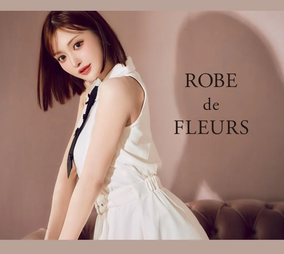 【ROBE de FLEURS/ローブドフルール】リボンネクタイ/ フレア/ ミニドレス/ キャバドレス4