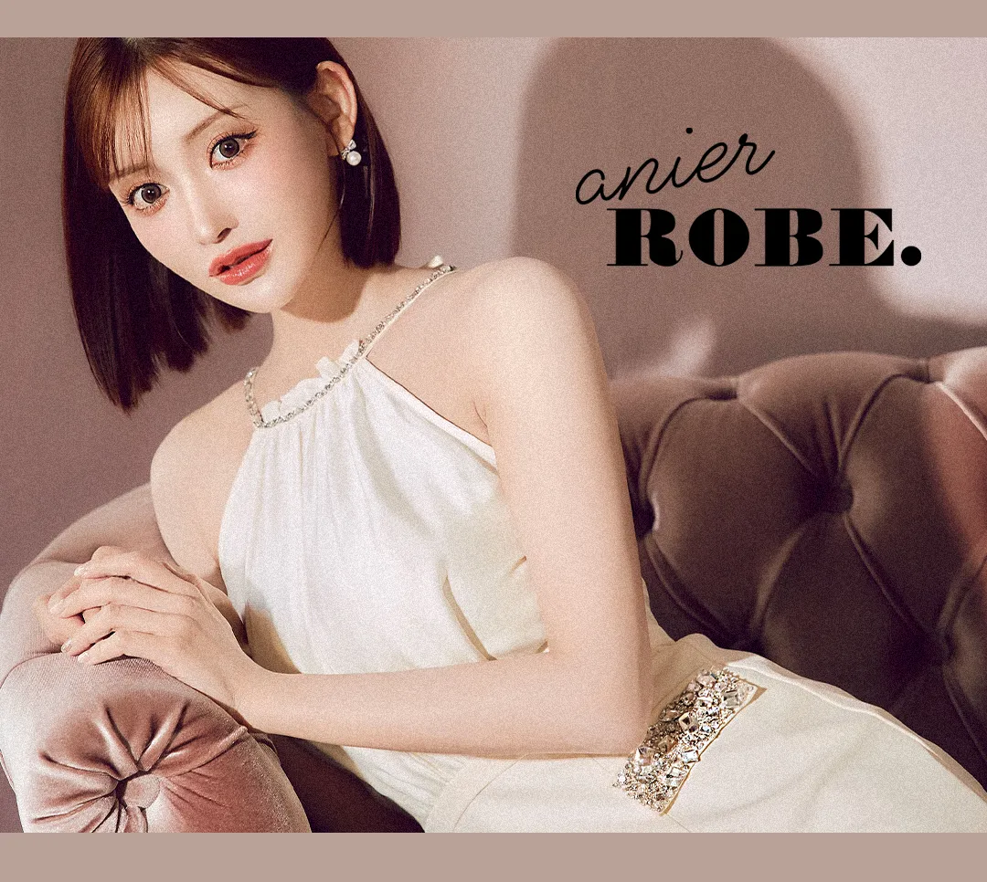 【Anier ROBE./アニエルローブ】【ROBE de FLEURS/ローブドフルール】Satin Bijou back open halter mini dress/ サテン/ ビジュー/ バックオープン/ ホルター/ ミニドレス/ キャバドレス4