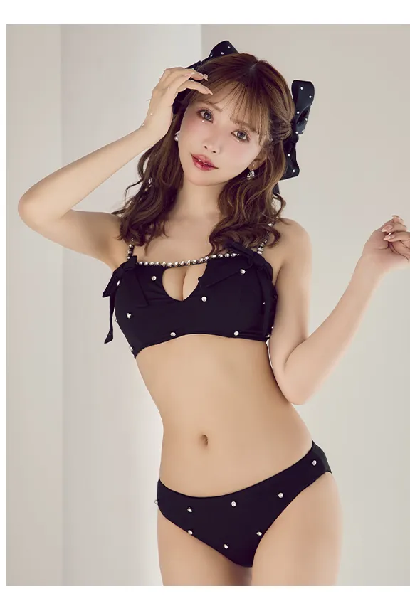 サイドリボンビジュースタッズビキニ 2点セット5