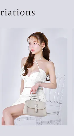 【ROBE de FLEURS Glossy/ローブ・ド・フルール グロッシー】スパンコール/ ラメツイル/ セットアップ/ ミニドレス/ キャバドレス9