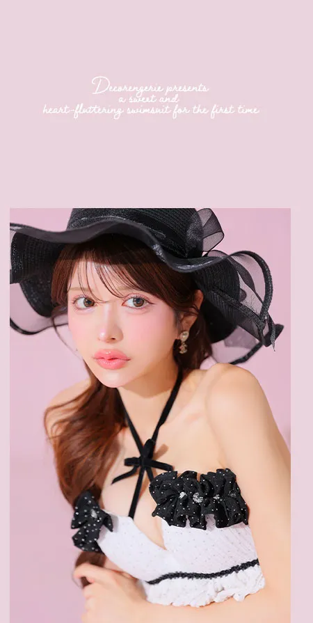 【Deco Lingerie/ デコランジェリー】 Beach Lingerie 50/ 水着/ 2点セット_ホワイト