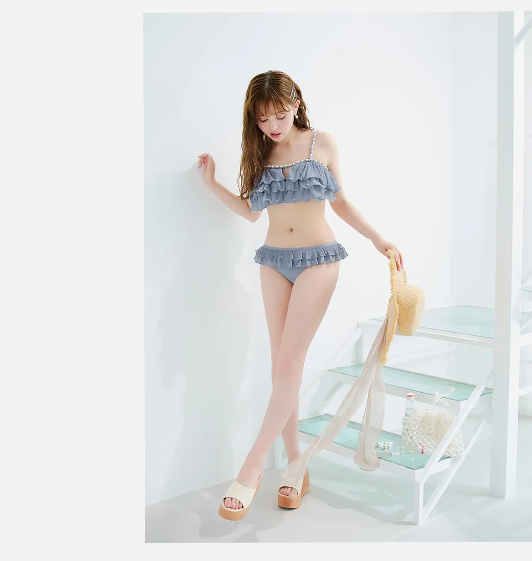 ガーリーフリル×ビスチェ セットアップ ビキニ 2点セット3