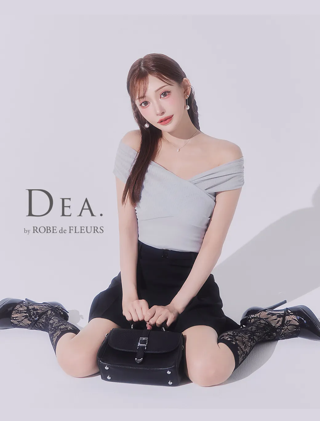 【DEA.by ROBE de FLEURS/ディアバイローブドフルール】オフショル/ チュール/ セットアップ/ ミニドレス/ キャバドレス3