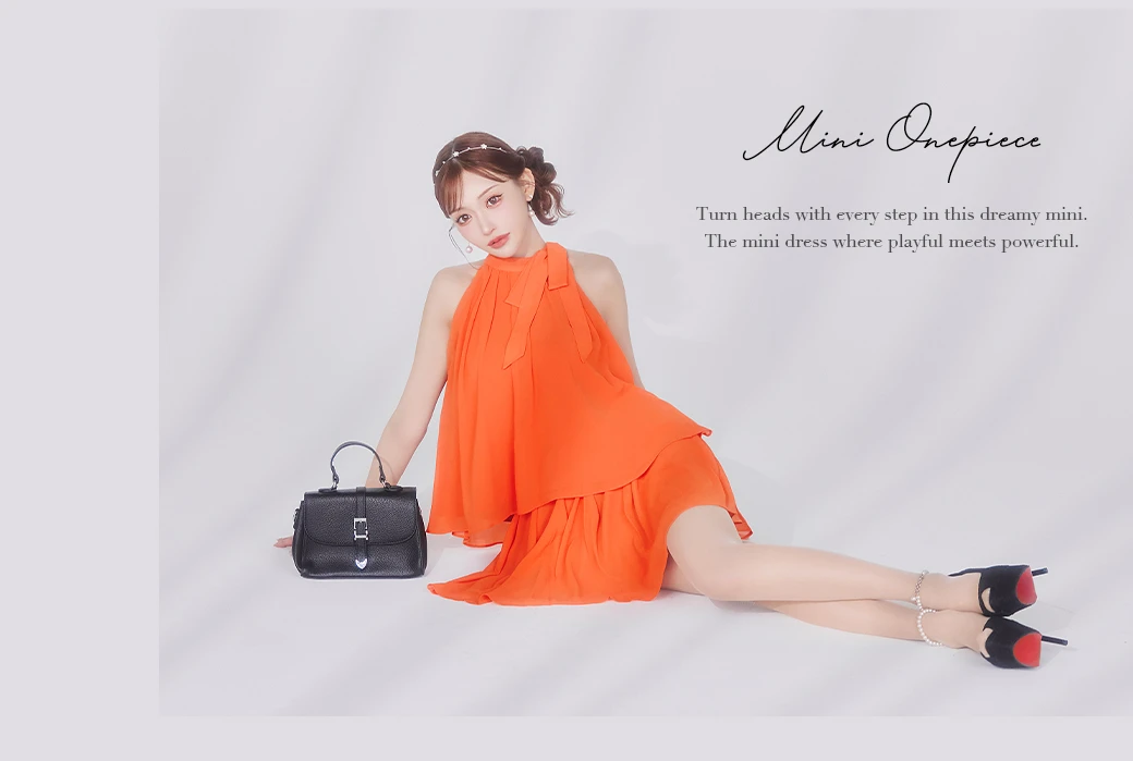 【DEA.by ROBE de FLEURS/ディアバイローブドフルール】サテン/ シフォン/ フレア/ セットアップ/ ミニドレス/ キャバドレス4