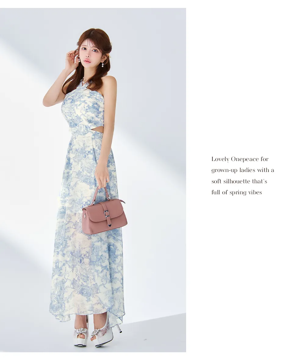 【ROBE de FLEURS/ローブドフルール】アシンメトリー/ ラメニット/ チュール/ セットアップ/ キャミ/ ミディアムドレス/ キャバドレス