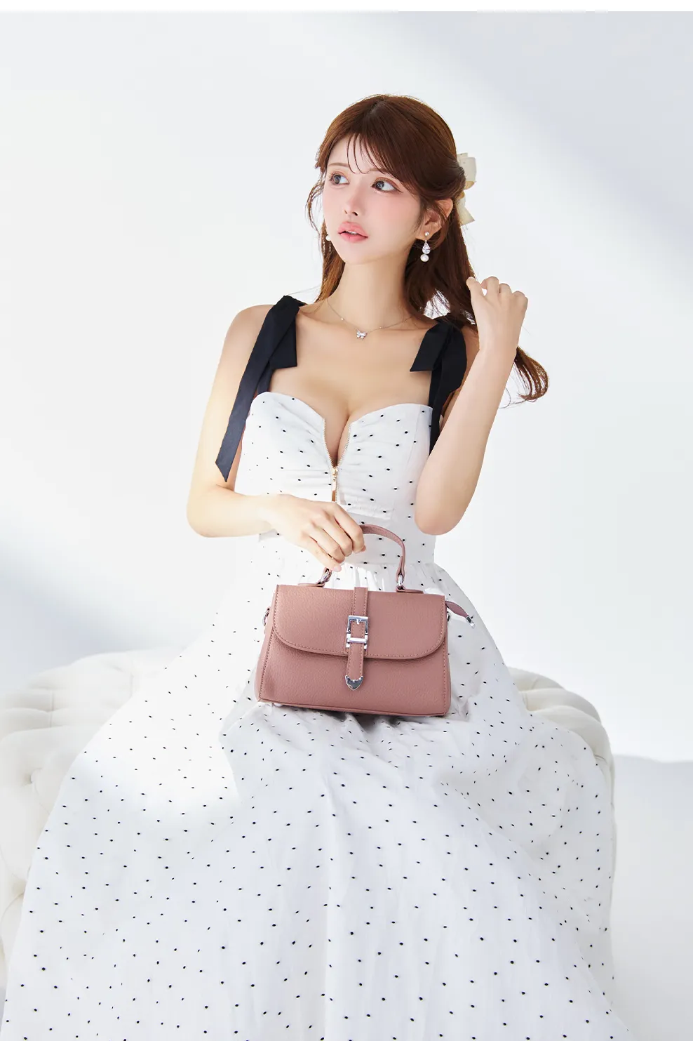 【DEA.by ROBE de FLEURS/ディアバイローブドフルール】ティアード/ シフォンレース/ フレア/ ロング/ ワンピース/ ミモレ丈/ ミディアムドレス/ キャバドレス