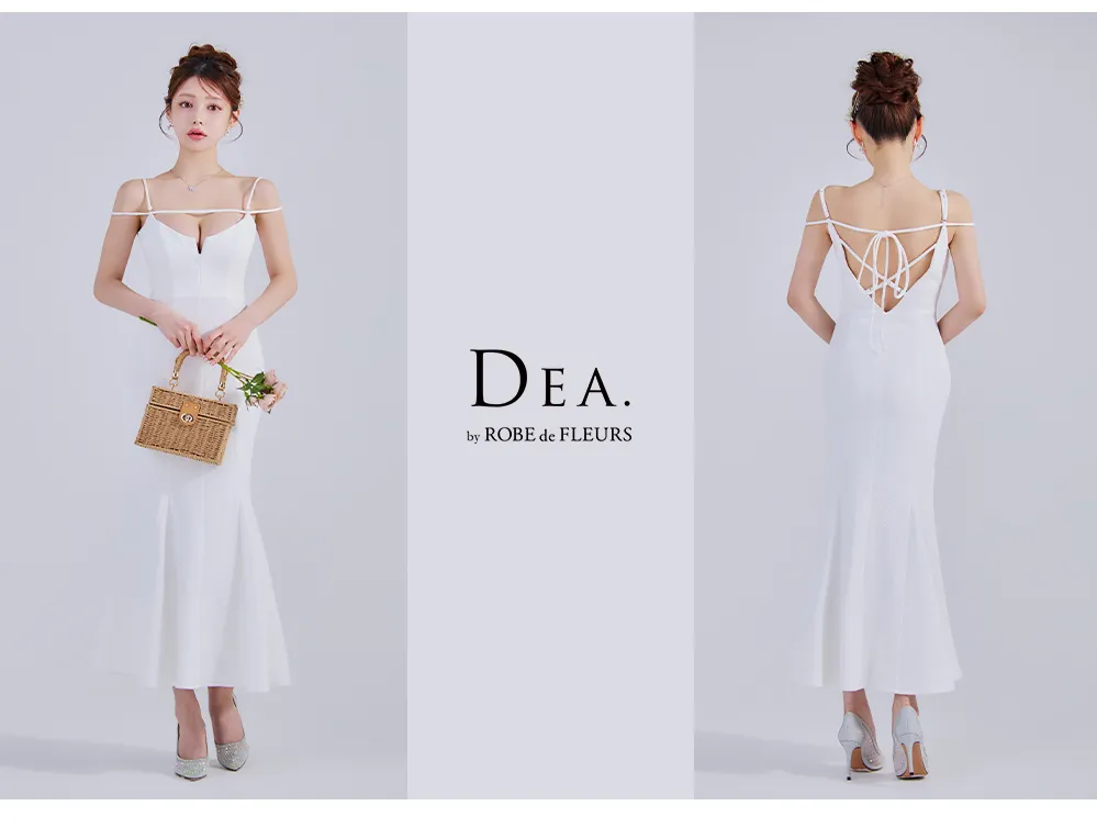 【DEA.by ROBE de FLEURS/ディアバイローブドフルール】リッチ/ オーガンジー/ フレア/ ロング/ ワンピース/ ミモレ丈/ ミディアムドレス/ キャバドレス