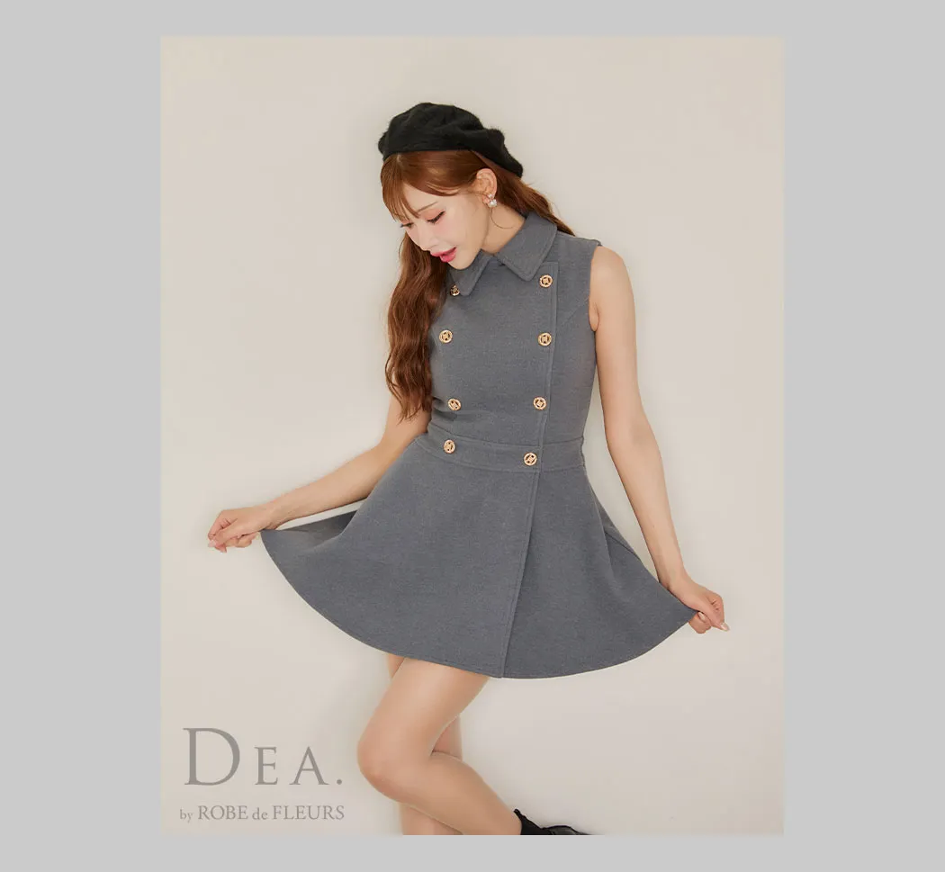 大人かわいい際立つガーリーグレー7Look3