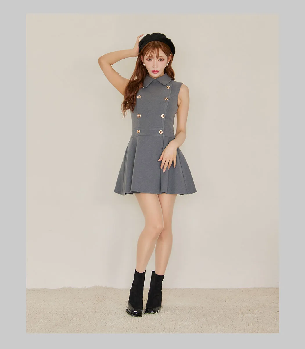 大人かわいい際立つガーリーグレー7Look4