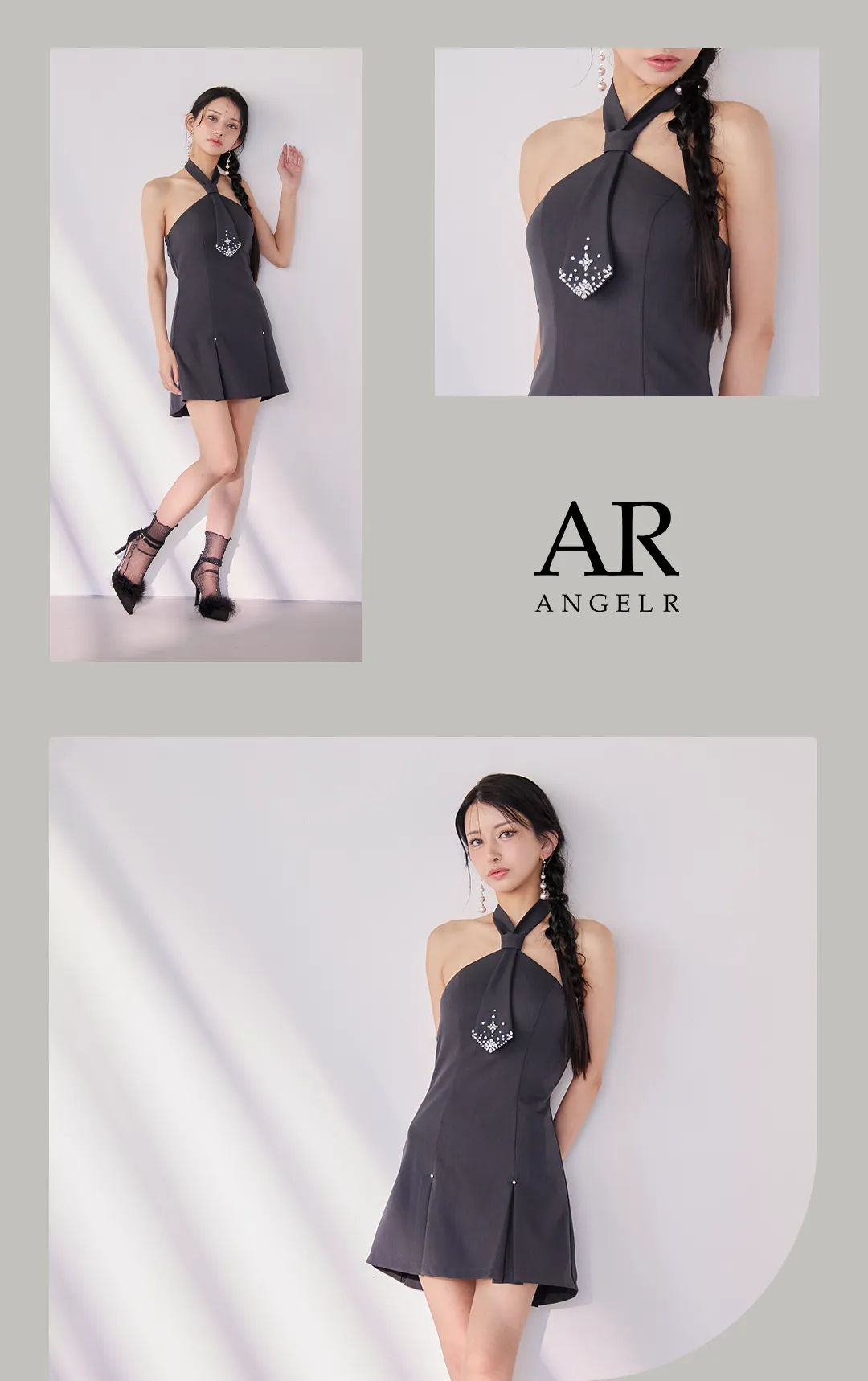 シンプルに色気漂う大人なカジュアルグレーDRESS18