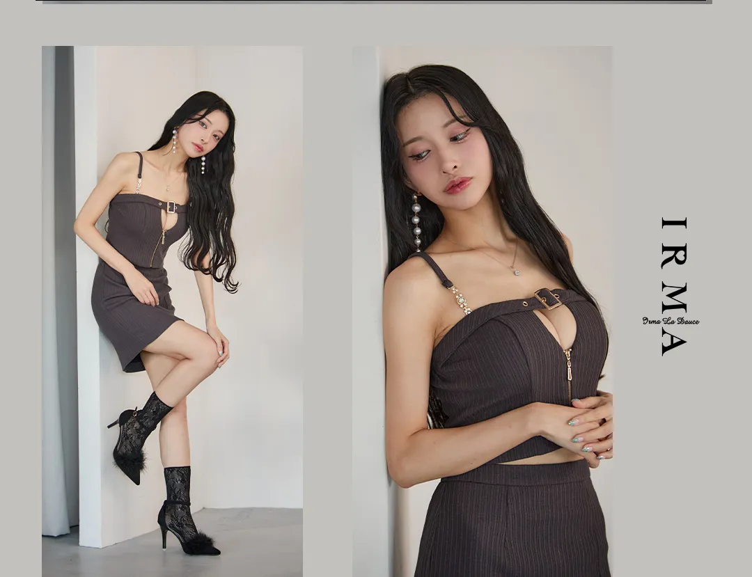 シンプルに色気漂う大人なカジュアルグレーDRESS22