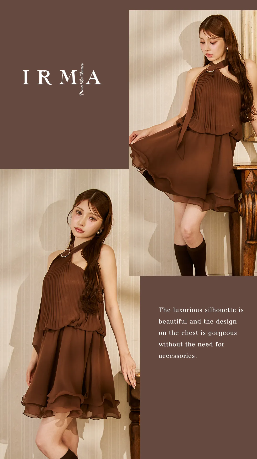 シンプルに色気漂う大人なカジュアルグレーDRESS10
