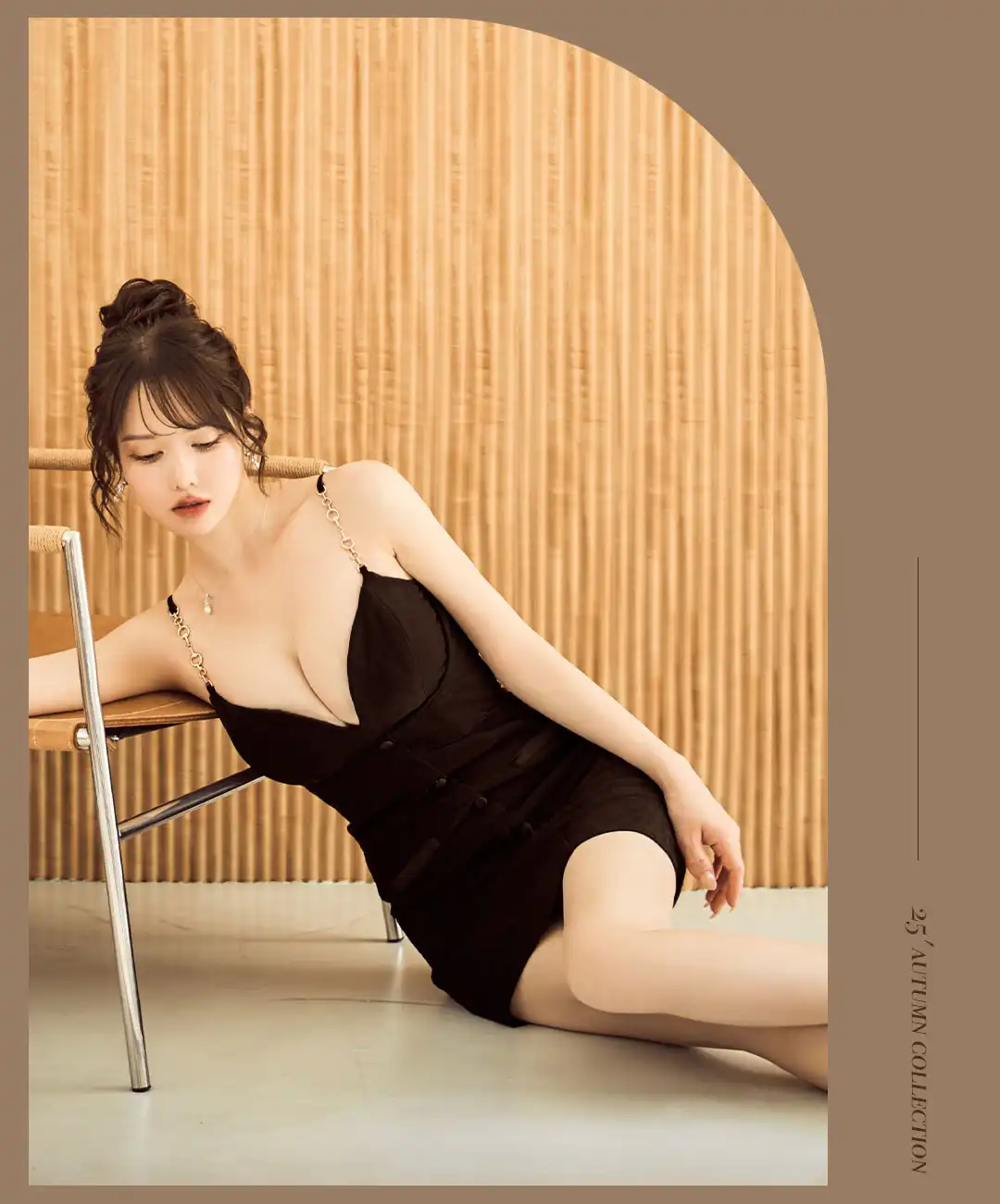 【Glossy/グロッシー】フェイクスエード/ フロントボタン/ タイト/ ミニドレス/ キャバドレス