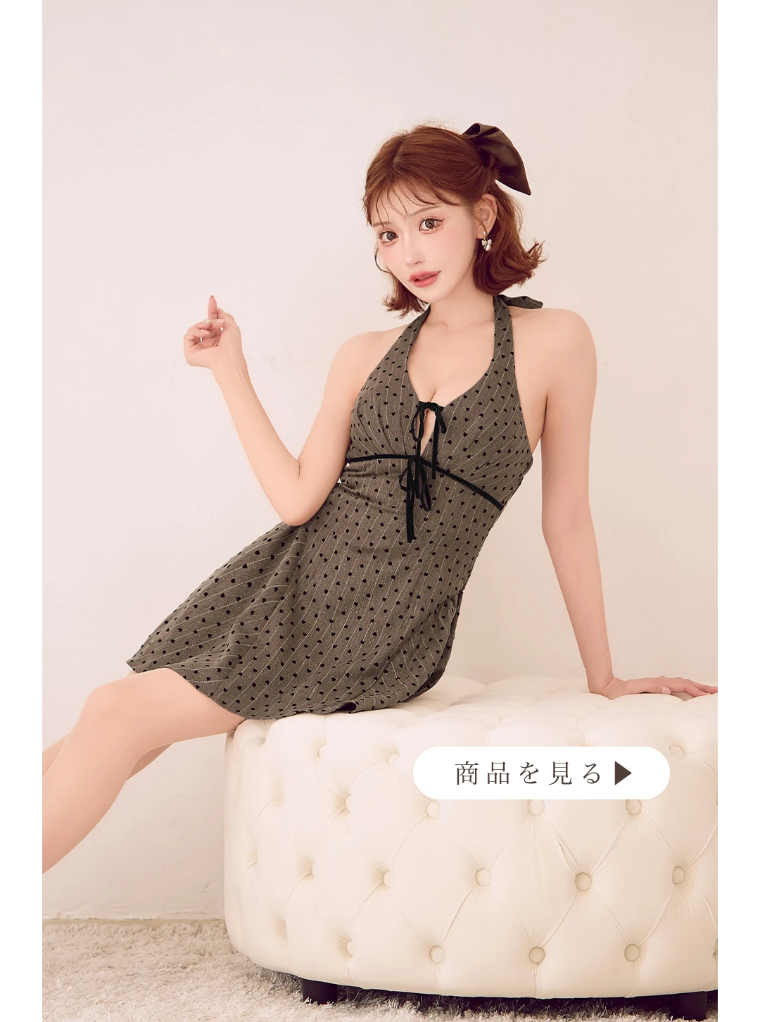 【ANGEL R/エンジェルアール】Vカット/ バストリボン/ ハート/ フレア/マイクロ/ ミニドレス/ キャバドレス2