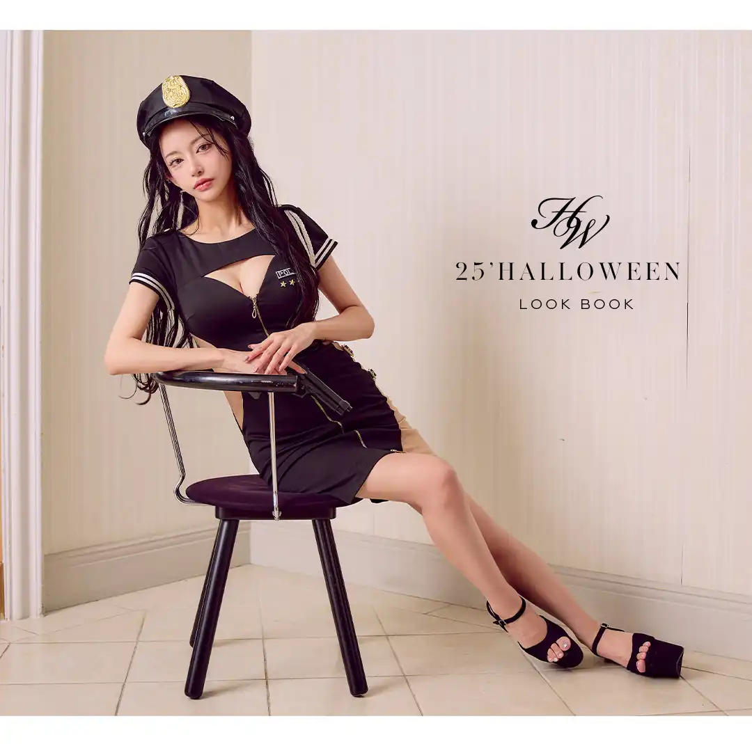 【ハロウィン】ジップポリスワンピース5