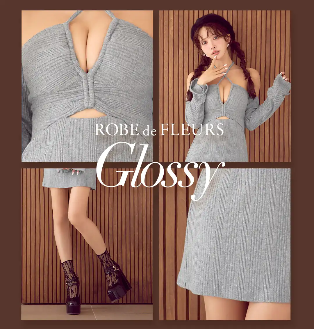 しっとり柔らかリブニットで
洒落た肌見せが楽しめる一着 3