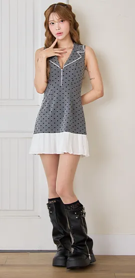【ANGEL R/エンジェルアール】アメスリ/ ロングスリーブ/ シフォン/ ビジュー/ ショルダーカット/ メッシュ/ タイト/ ミニドレス/ キャバドレス6