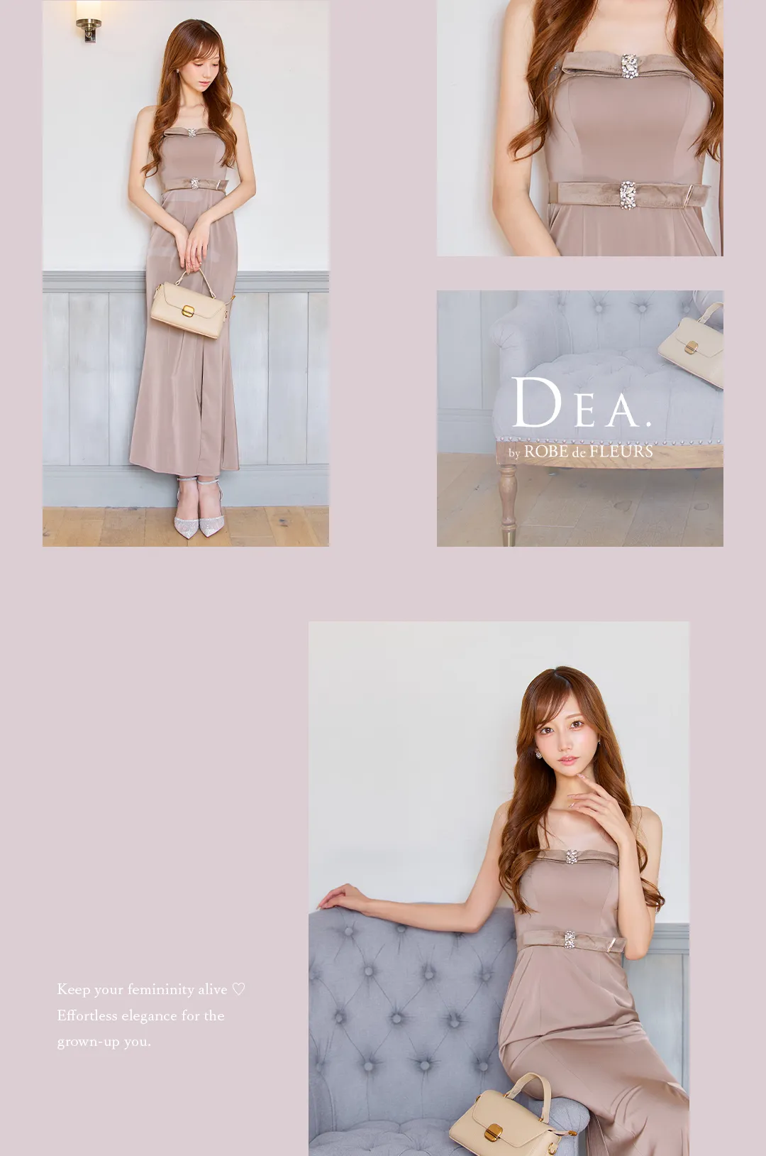 【DEA./ディア】サテン/ ベロア/ スリット/ キャミ/ ロングドレス/ キャバドレス4