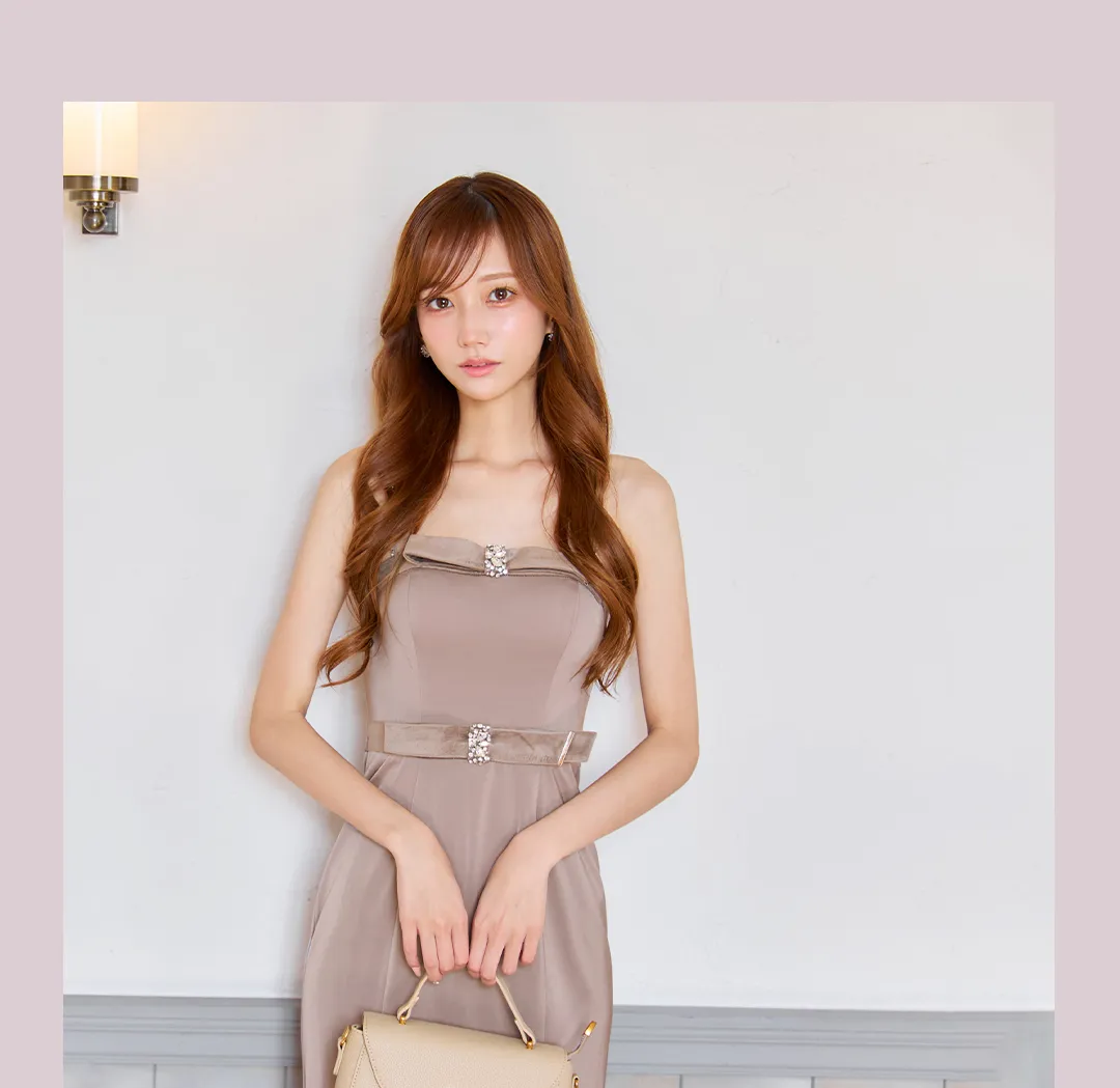 【DEA./ディア】サテン/ ベロア/ スリット/ キャミ/ ロングドレス/ キャバドレス5