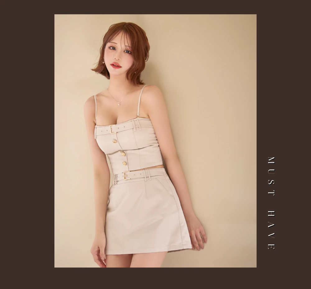 【Glossy/グロッシー】ツイル/ キャミ/ セットアップ/ タイト/ ミニドレス/ キャバドレス 5