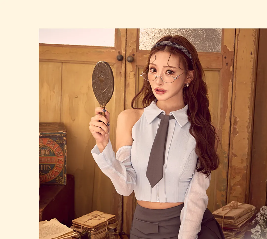 【JEAN MACLEAN/ジャンマクレーン】サテン/ タック/ ワンカラー/ キャミ/ アシンメトリー/ マーメイド/ ミディアムドレス/ キャバドレス4