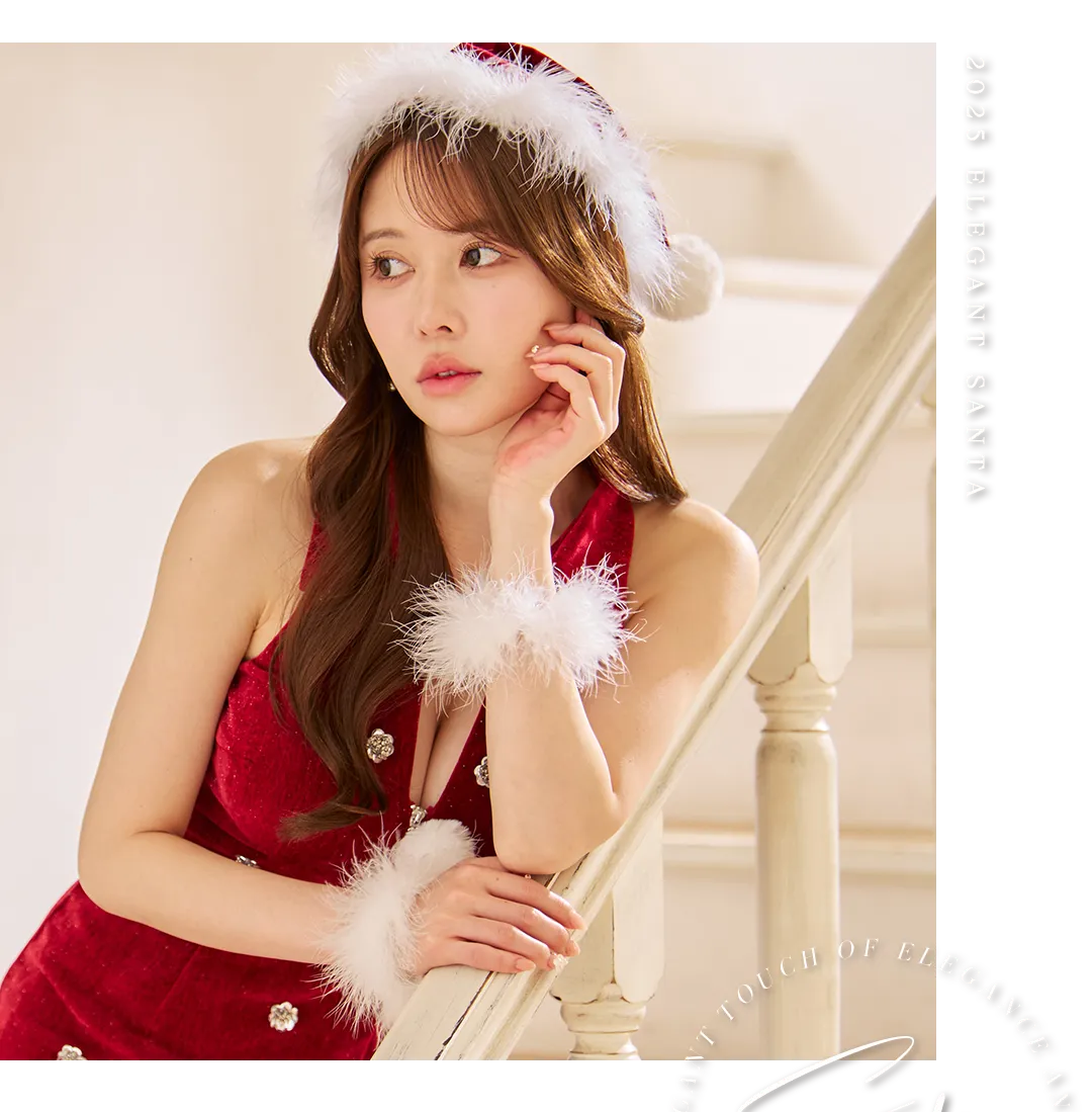 サンタコス / オフショル / アームウォーマー / バストカット / ゴージャスビジュー / キラキラ / セクシー / パーティードレス / きらめき / 主役級 4