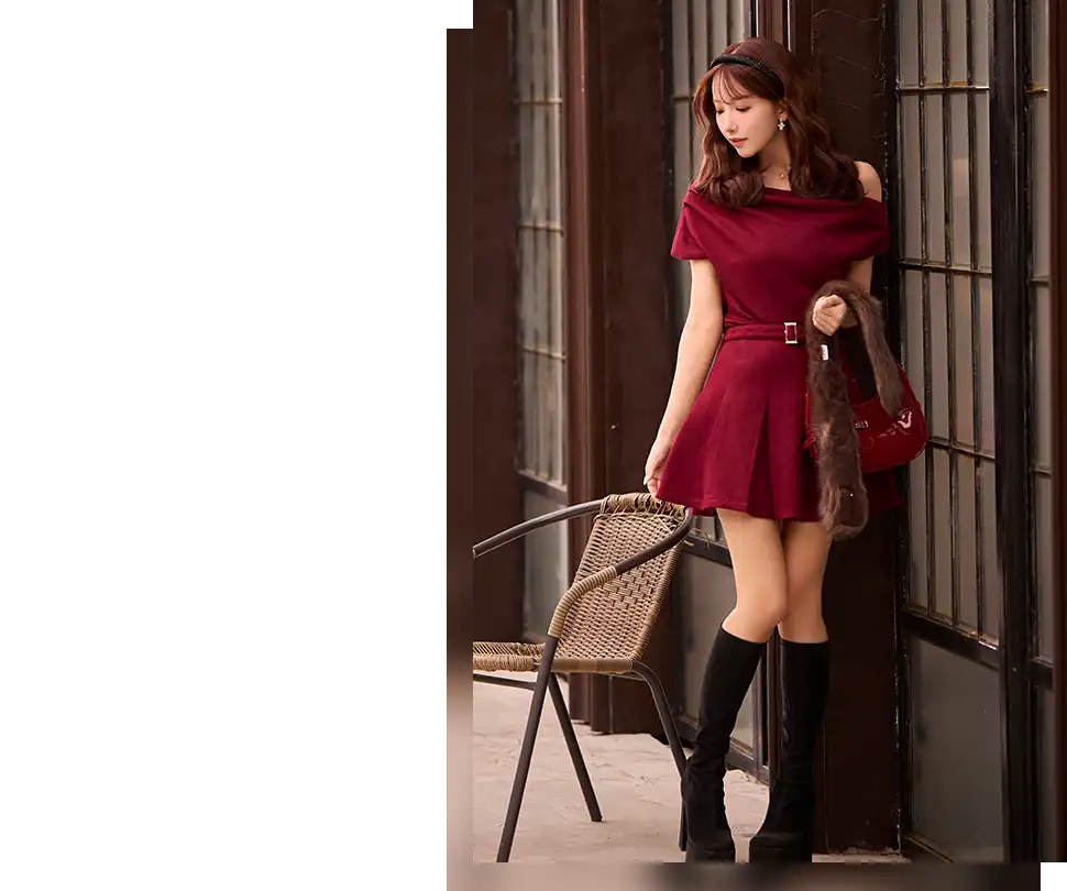 【ROBE de FLEURS Glossy/ローブ・ド・フルール グロッシー】ボタン/ キャミソール/ タイト/ ミニドレス/ キャバドレス