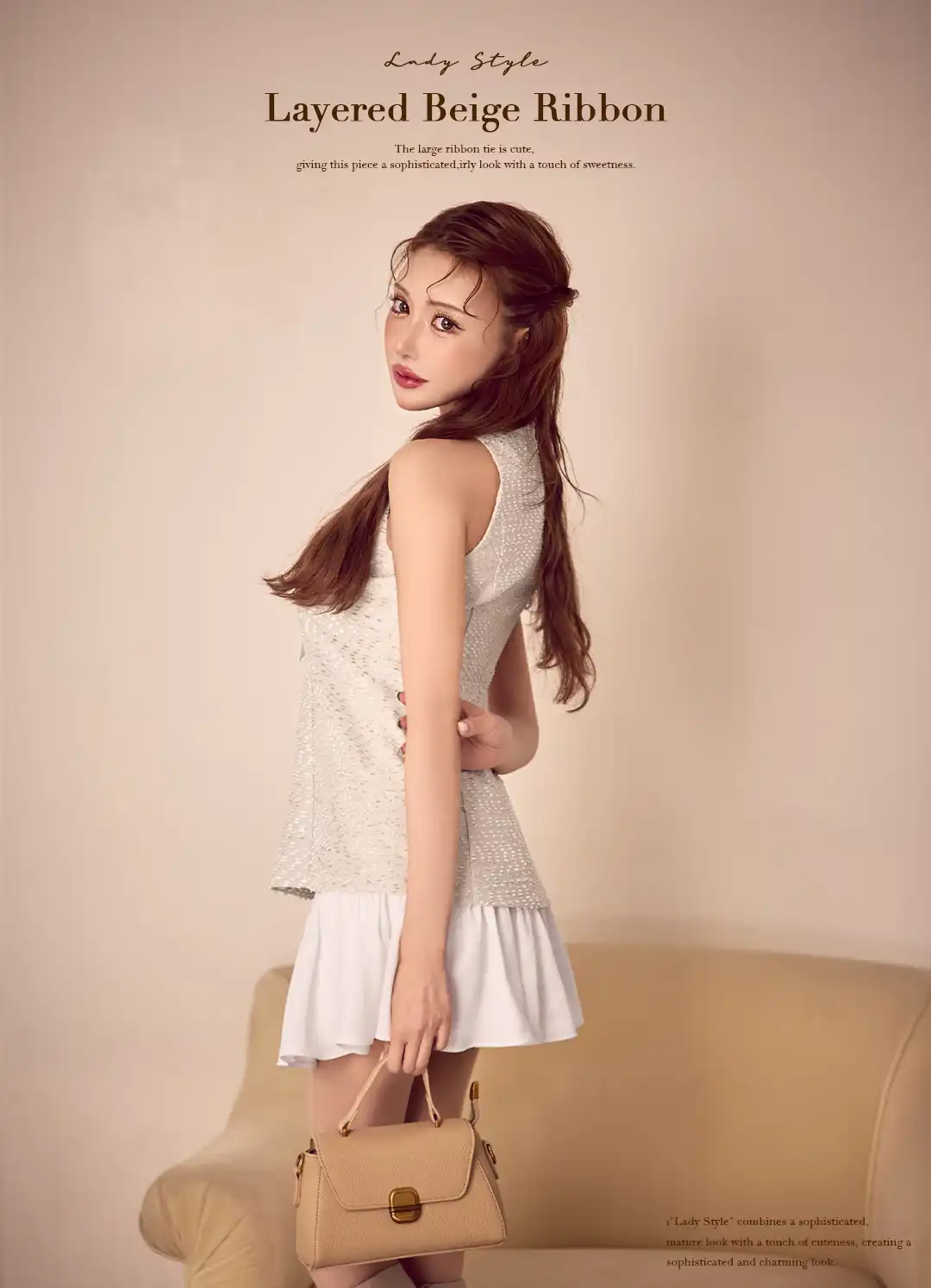 バックオープン起毛ニットフレアミニキャバドレス