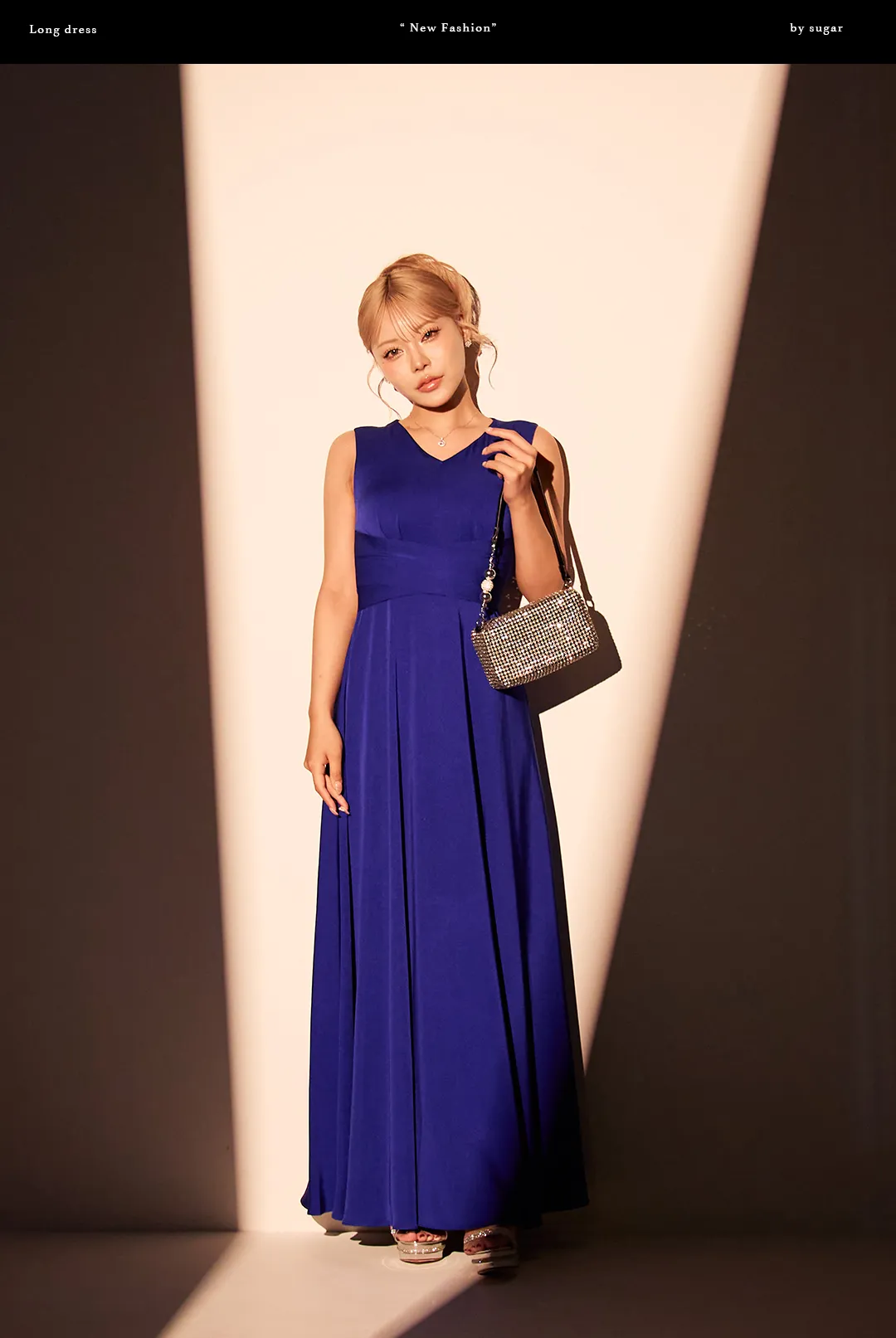 【ANGEL R/エンジェルアール】クロスネック/ ストライプ/ ビジューチャーム/ ボタン/ プリーツ/ フレア/ マイクロミニドレス/ キャバドレス3