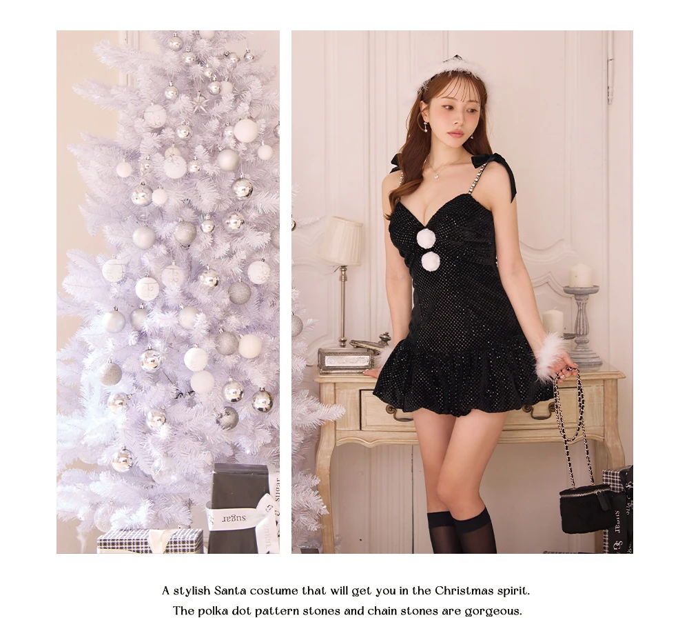 【サンタ】スパンコールバルーンサンタコスプレ2