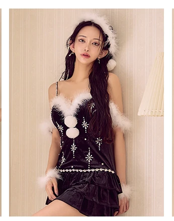 スノーフレークビジューフレアサンタコスプレ