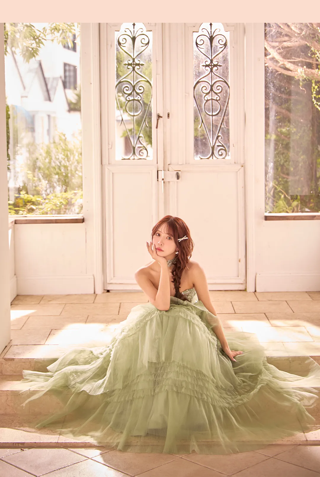 【IRMA/イルマ】ラメニット/ ビーズ刺繍/ ビジュー/ シアー/ ストレッチ/ ノースリーブ/ スリット/ ロングドレス/ キャバドレス5