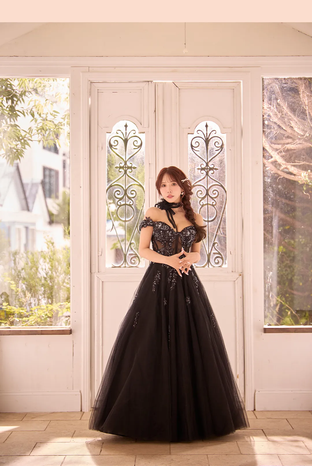 【SETTAN/セッタン】ラインストーン/ ウエストシアー/ ストレッチ/ キャミソール/ スリット/ ロングドレス / キャバドレス long5