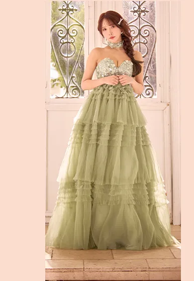 【IRMA/イルマ】ラメニット/ ビーズ刺繍/ ビジュー/ シアー/ ストレッチ/ ノースリーブ/ スリット/ ロングドレス/ キャバドレス