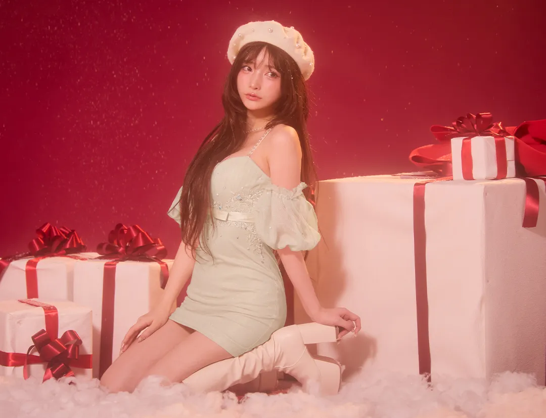 【ANGEL R/エンジェルアール】クロスネック/ チェック/ レース/ フレア/ マイクロミニドレス/ キャバドレス 5